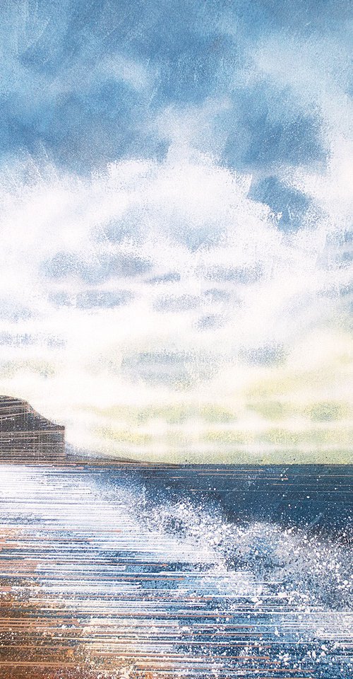 West Bay, Dorset In Winter by Marc Todd