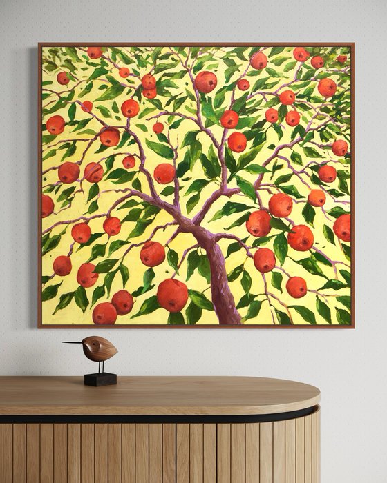Tree with red apples