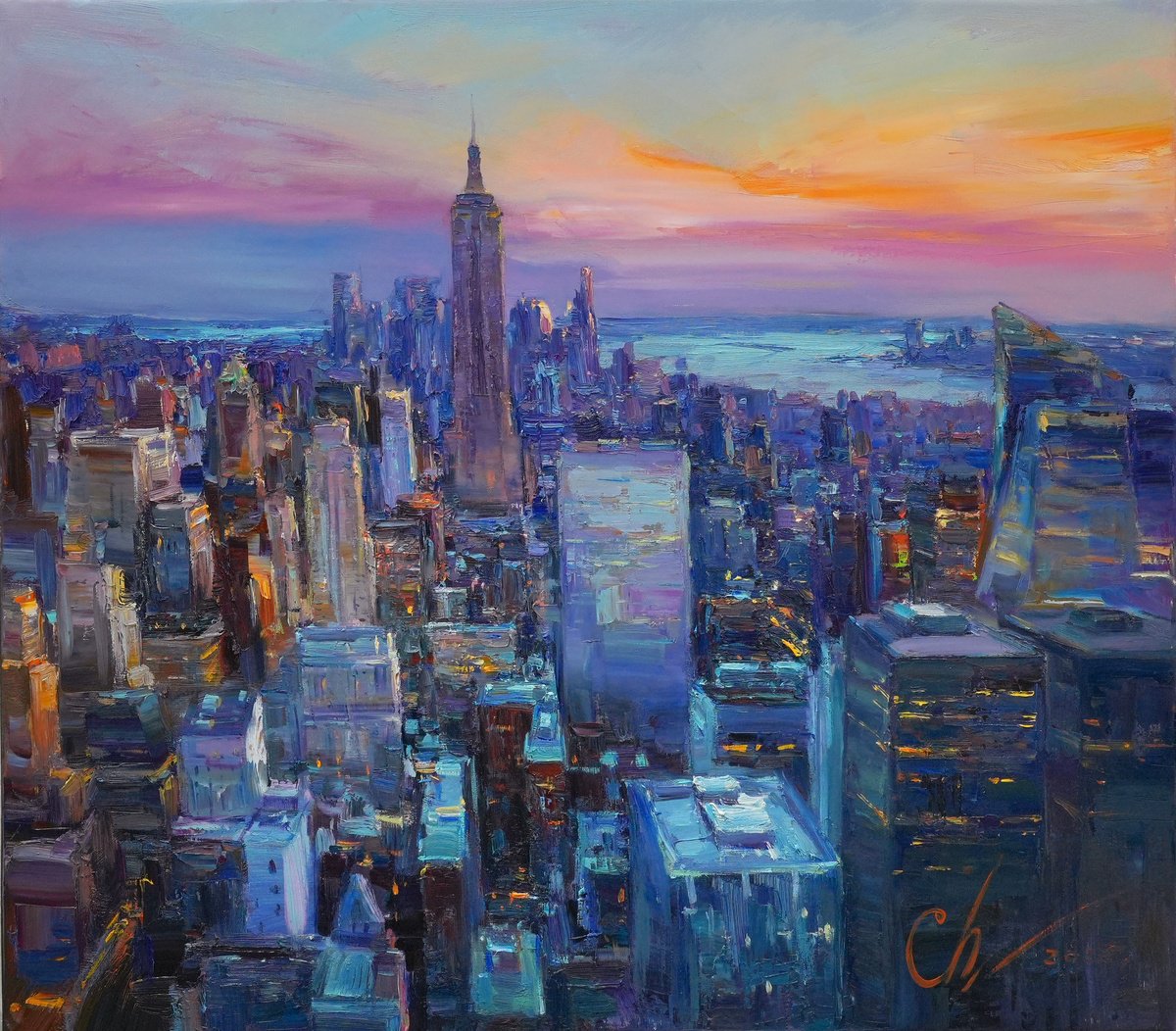 New York evening lights by Sergei Chernyakovsky