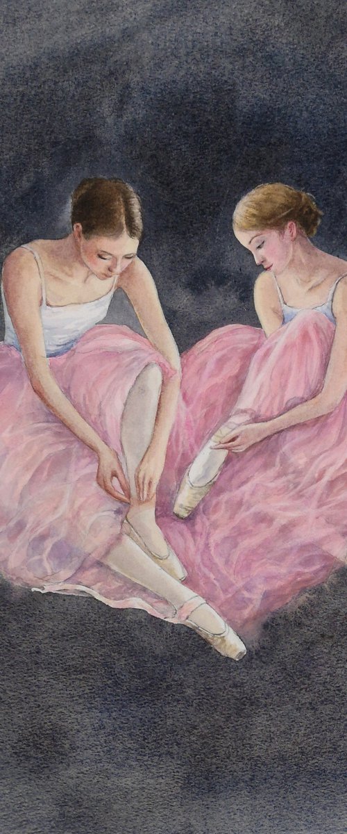 Heart for Ballet #1 by Olga Beliaeva Watercolour