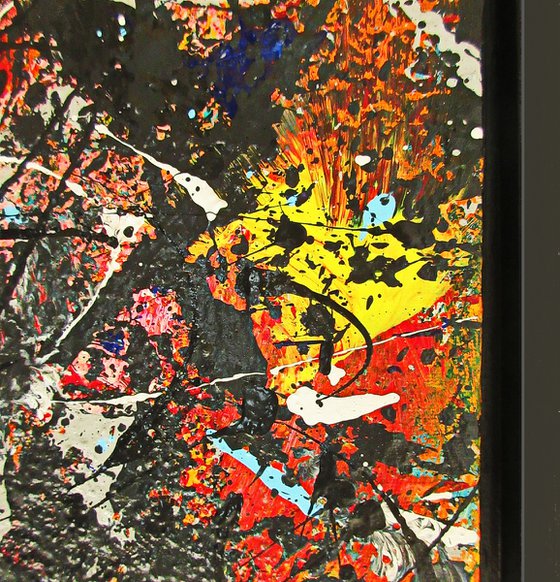 CONVEERGENCE 13, Pollock style, Framed