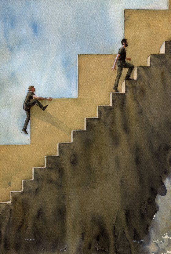 The way up the stairs