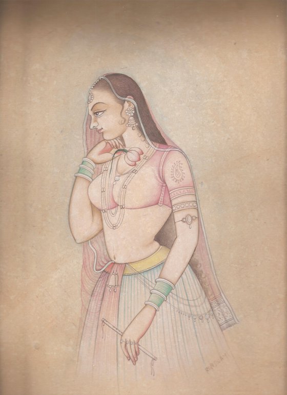 Royal Lady Portrait on Wasli