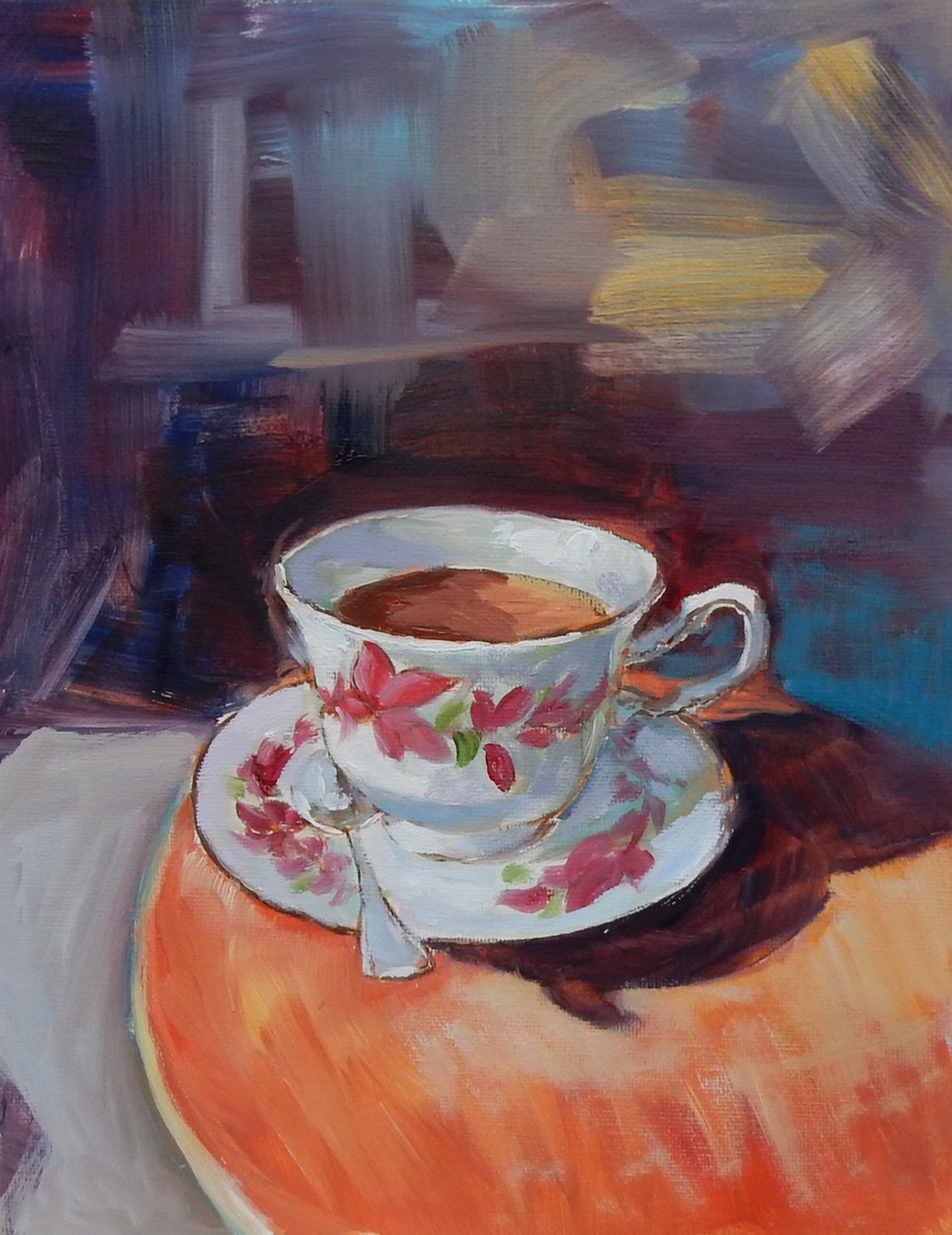 Teacup. Oil painting by Vita Schagen Artfinder