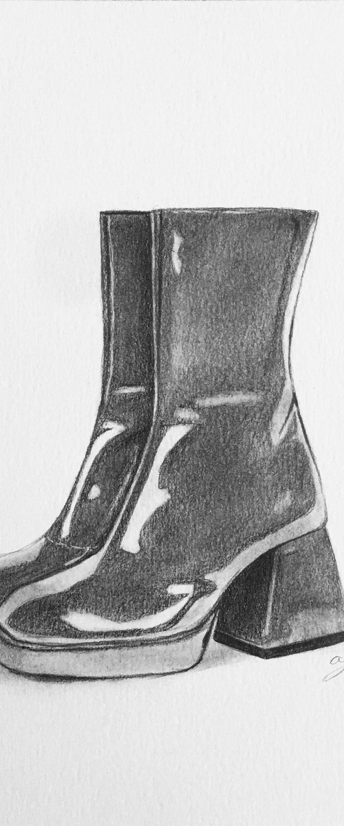 Boots drawing by Amelia Taylor