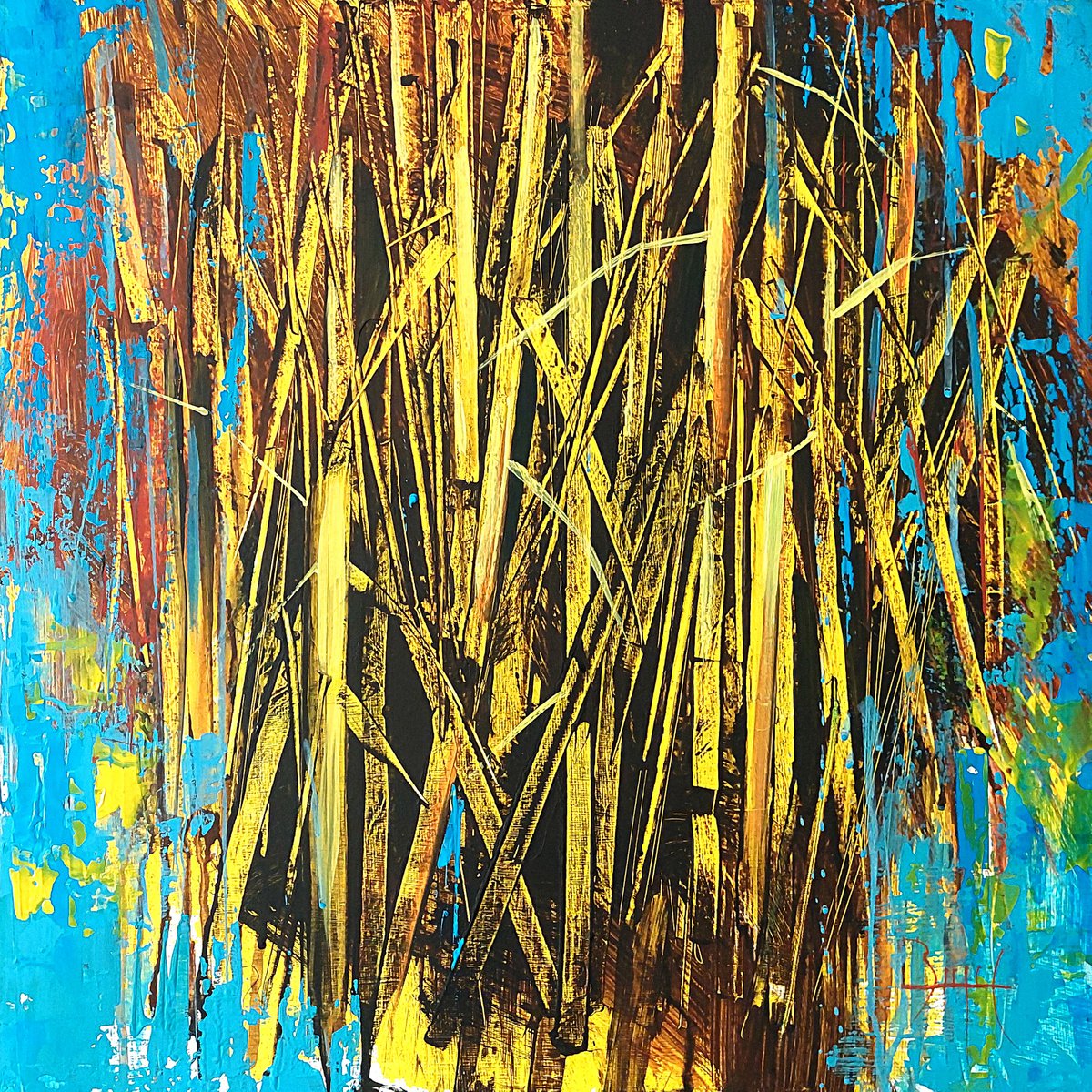 Yellow reed by Ovidiu Buzec