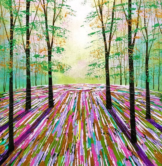 Gold and Magenta Wood