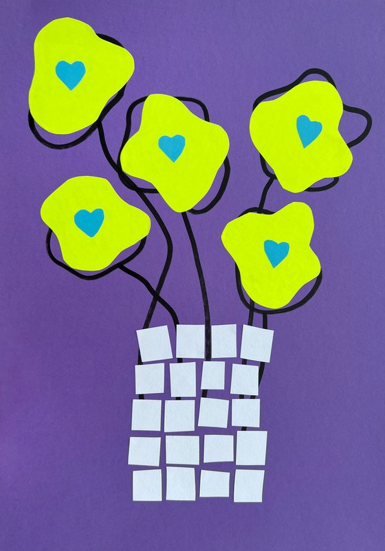 Post-it Petals Whimsical Art