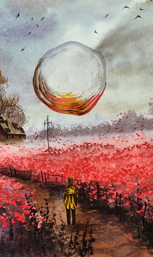 Anomaly in the poppy field by Eugene Gorbachenko