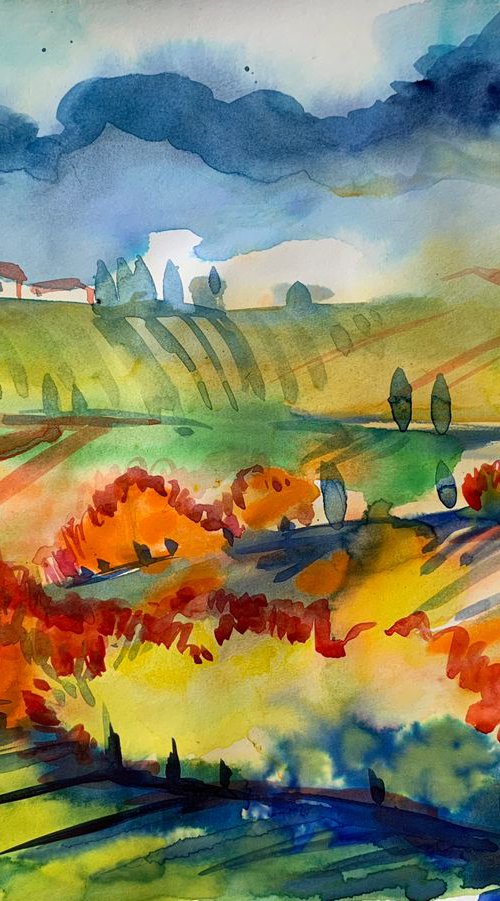 Autumnal landscape by Olga Pascari