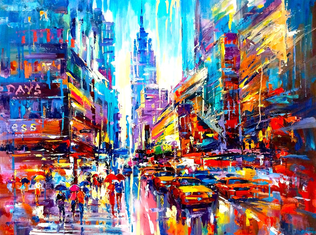 Abstract cityscape (New York) by Andrej  Ostapchuk