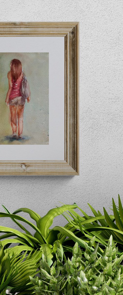 Into the unkown (2018) Original watercolor painting | Hand-painted Art Small Artist | Mediterranean Europe Impressionistic by Larisa Carli