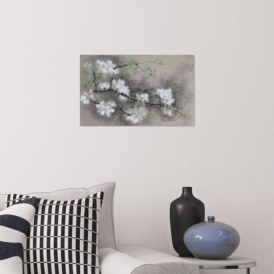Thousands of cherry blossoms 4. One of a kind, original painting, handmade work, gift.