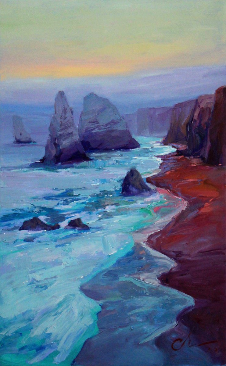 Evening coast of Australia by Sergei Chernyakovsky