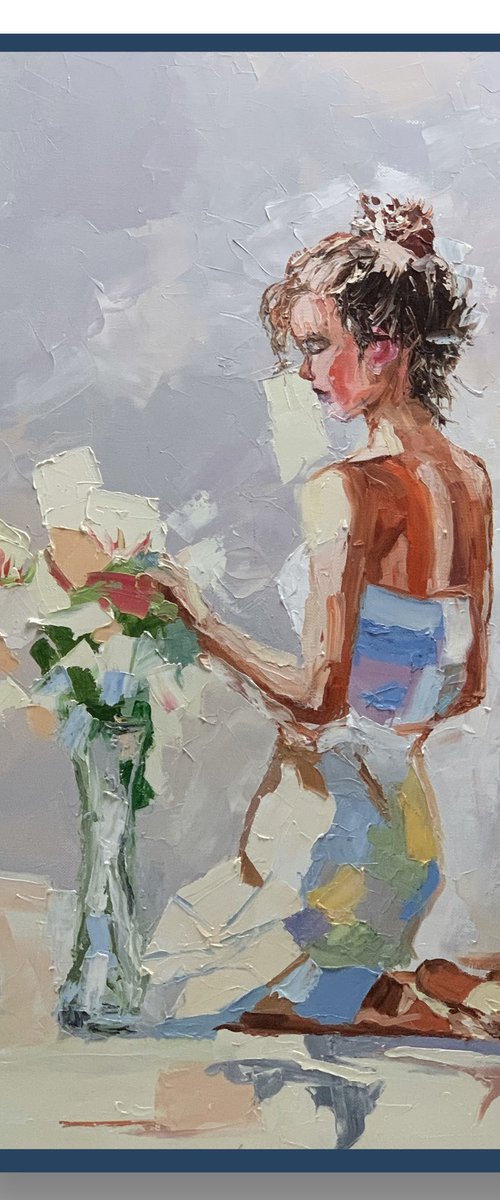 Woman with the flowers. by Vita Schagen