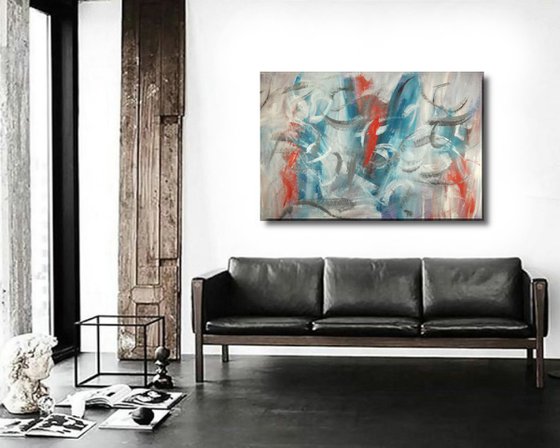 large paintings for living room/extra large painting/abstract Wall Art/original painting/painting on canvas 120x80-title-c627