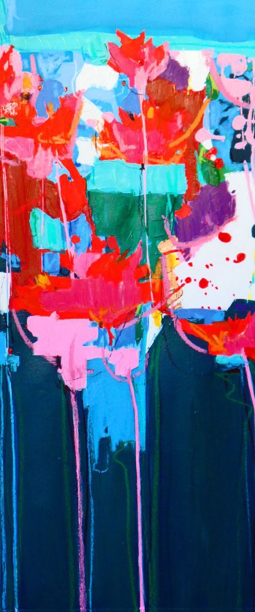 Water Lilies, An abstract by Irene Wilkes