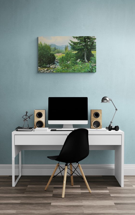 Spring mountain landscape