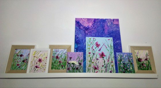 Whisper Of Flowers - Set Of 3 paintings