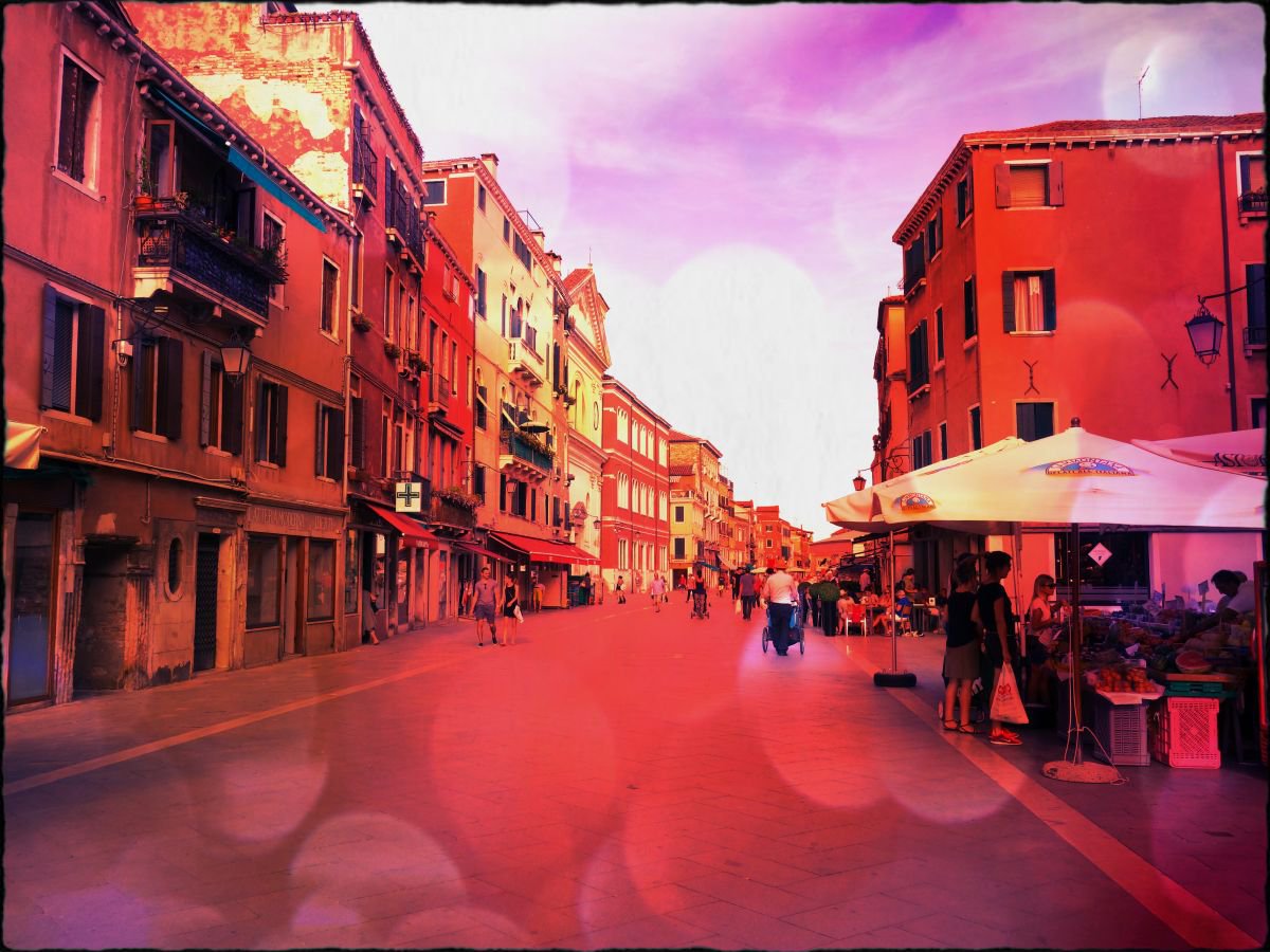 Venice in Italy - 60x80x4cm print on canvas 02516m1 READY to HANG by Kuebler
