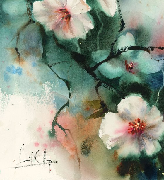 Almond Blooming Flowers