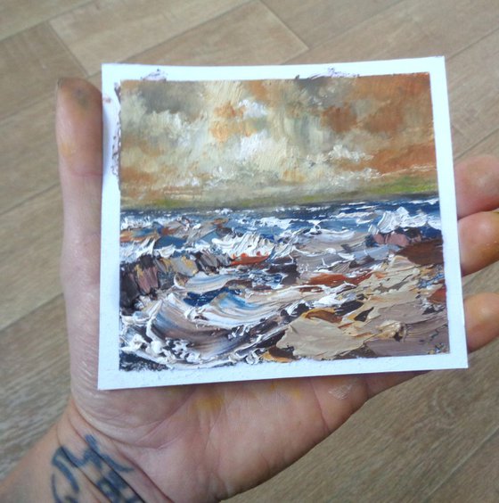 Evening seascape miniature study