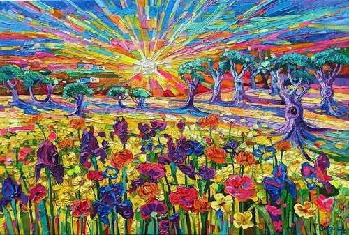 Yellow flowers and the Joy of the contrast by Vanya Georgieva