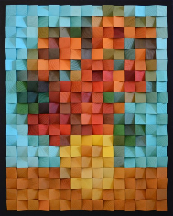 Wooden Art "Suflowers"