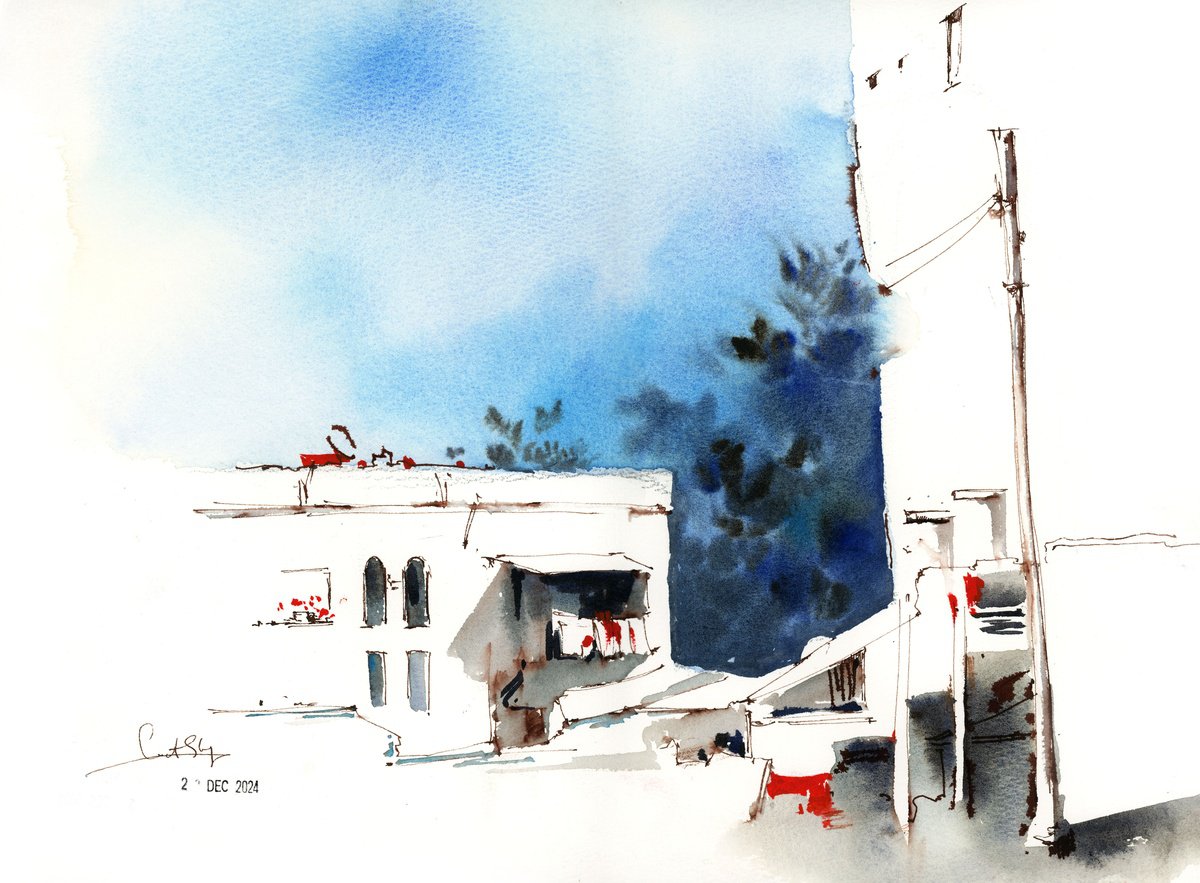 Impressionistic Painting , Haifa Flea Market By Sophie Rodionov, 16 X 12, Artwork For Sale On Artfinder