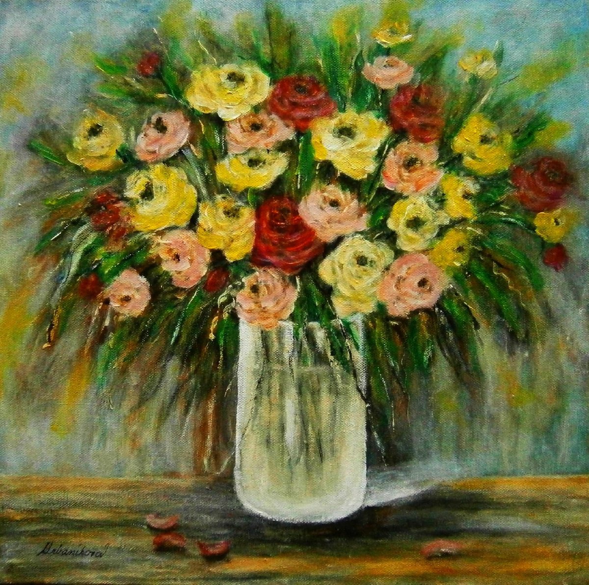 Bouquet of roses - still life.. by Em�lia Urban�kov�