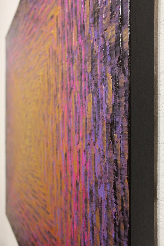 Large gold pink purple square gradient