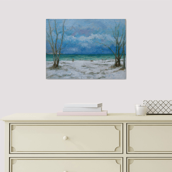 Winter Walk With A Dog