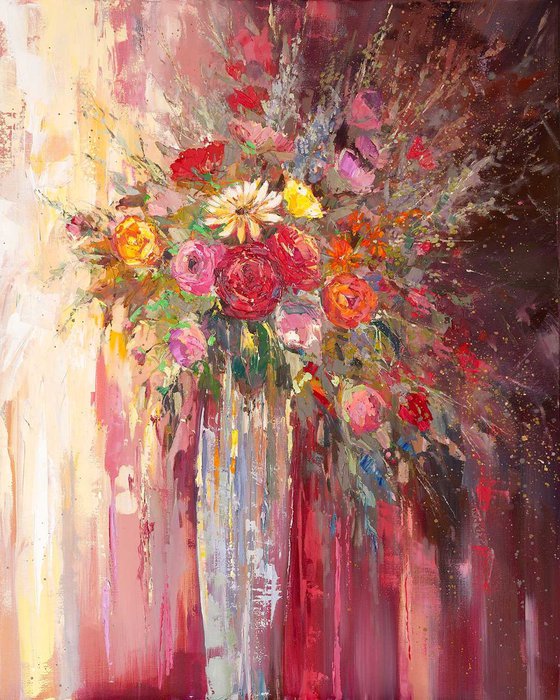 'Summer Flowers in Vase'