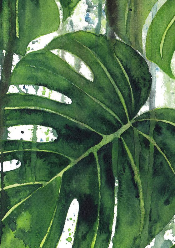 Abstract Monstera Leaves 7