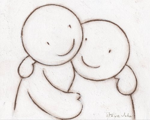 Hugs artwork 50 'Together'. Unframed by Steve John