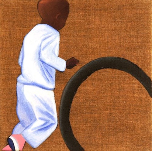 Africa Journal: Boy with Tyre 2 by Dara Park