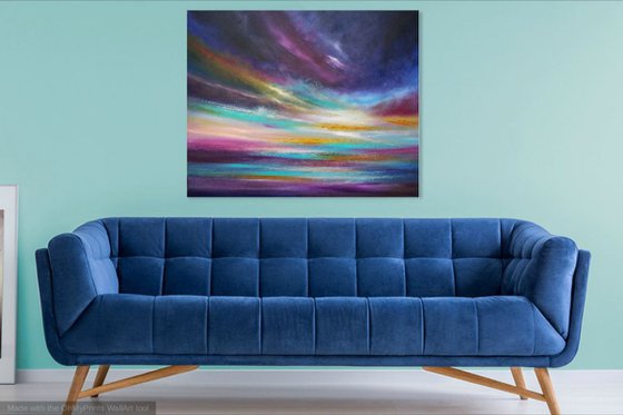 Contemplative Horizons in Blue,  WOW, SUMPTUOUS SEASCAPE, BESTSELLER - Modern Art Office Decor Home