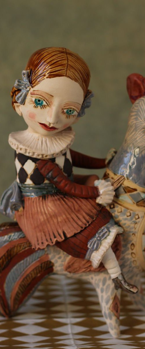 Rooster riding. From "Le Carousel, Hommage à l'Innocence" project by Elya Yalonetski by Elya Yalonetski