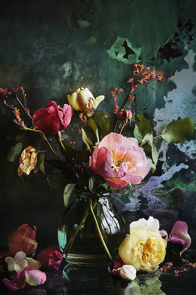 Photorealistic Botanical Photograph By Viet Ha Tran, 24 X 35", The Soul Of Flowers, Original Artwork