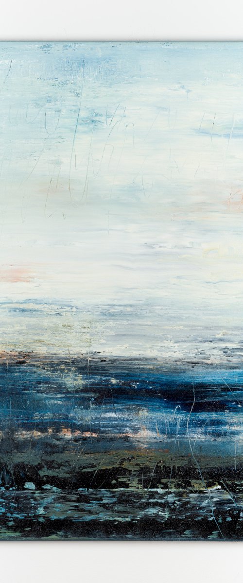 Blue abstract painting MC633 by Radek Smach