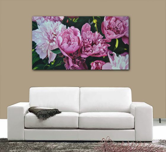 Peonies 2 , Original Oil on Canvas Art