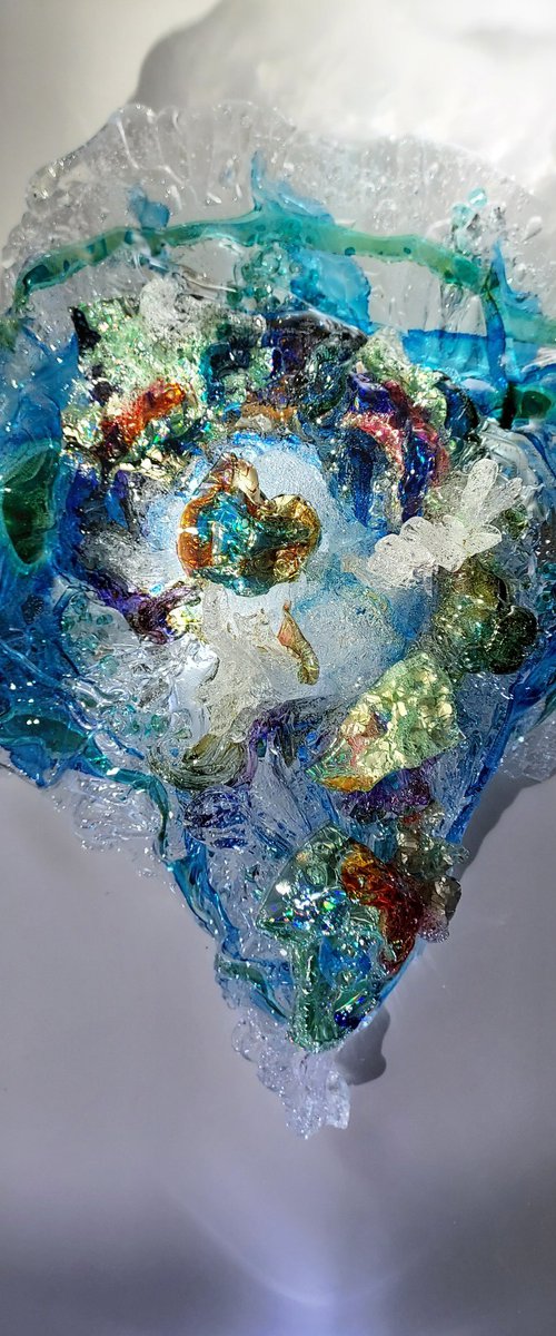 Glass Sculpture Ocean by Nikolina Andrea Seascapes and Abstracts