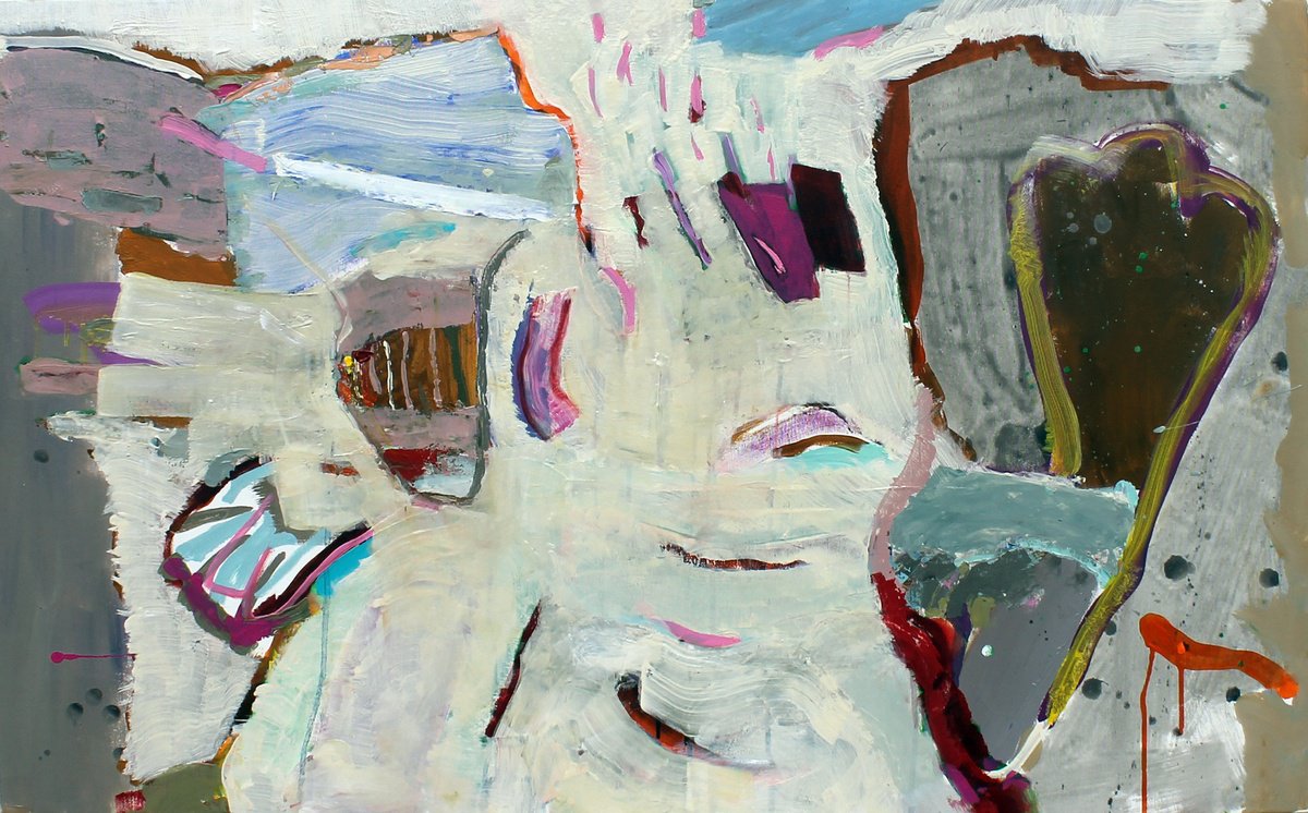 Organic Abstract Oil Painting By Sergiy Dekalyuk, 47 X 30", Awakening, Original Artwork