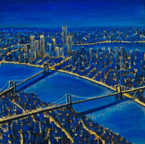 Midnight over  New York   - City Lights