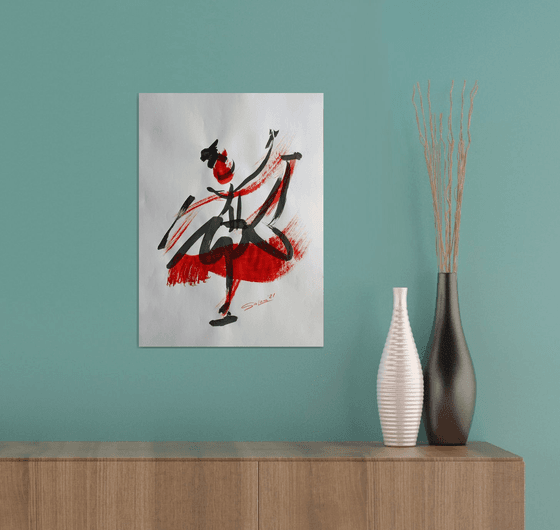Dance expression 1 / From a series of emotionally expressive... /  ORIGINAL PAINTING