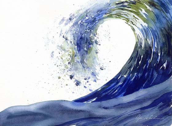 Waves in Japan Art Style