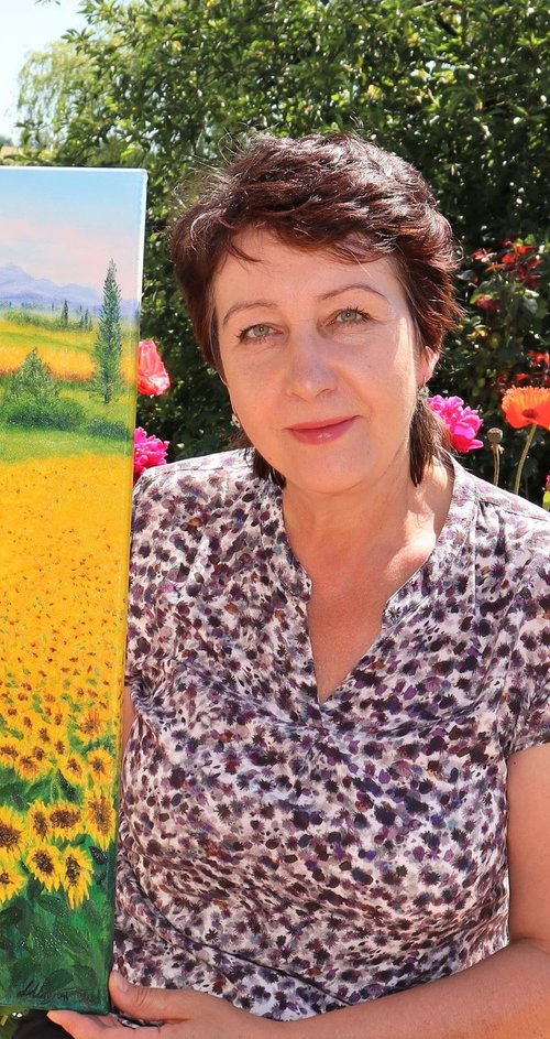 Sunflowers field in Tuscany by Ludmilla Ukrow