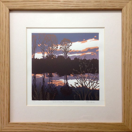 Brackley Reflections, framed