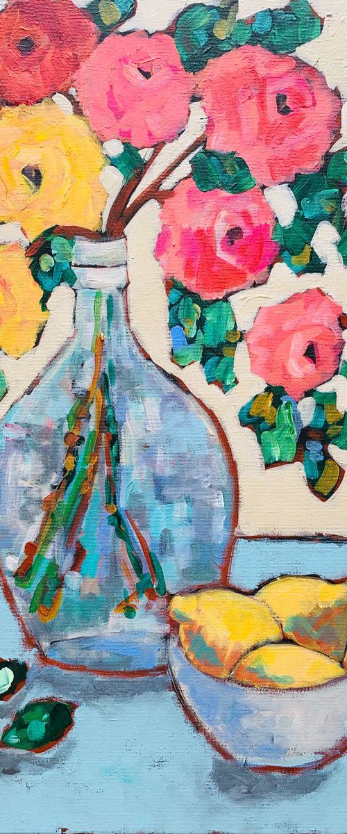 Flowers in a Bottle by Holly Wojahn