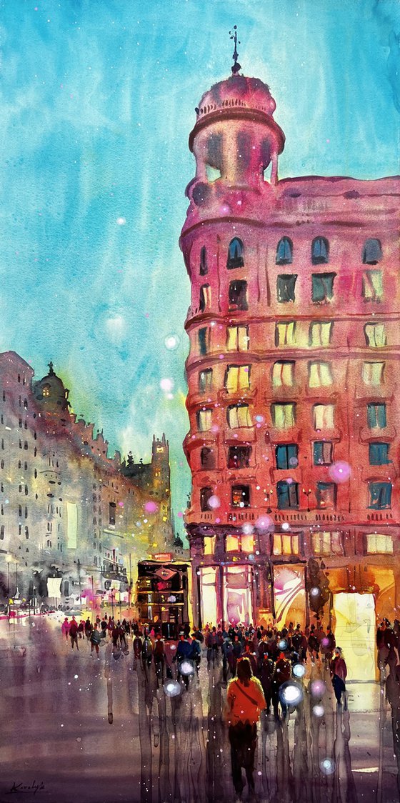 Evening walk in Madrid